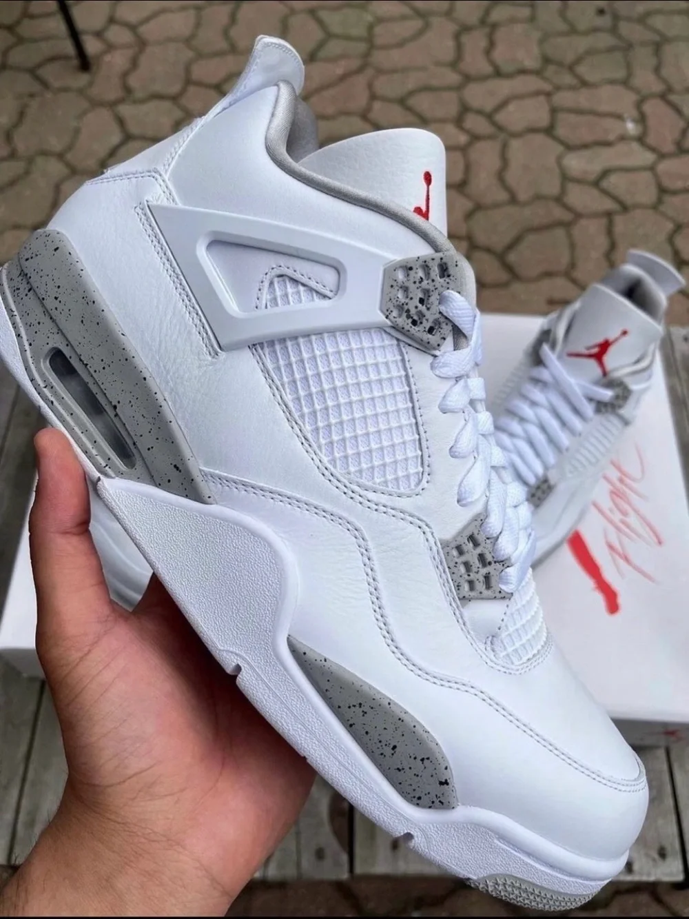 Air Jordan 4 Retro White Oreo 2021 -Men's Basketball Sneakers Shoes